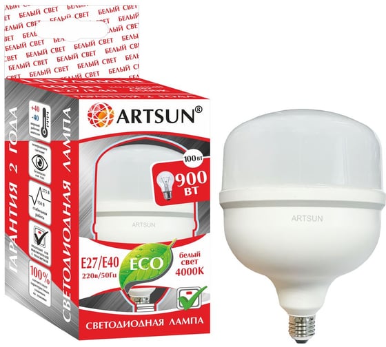 Изображение товара Лампа светодиодная ARTSUN LED T160 100W E27 4000K