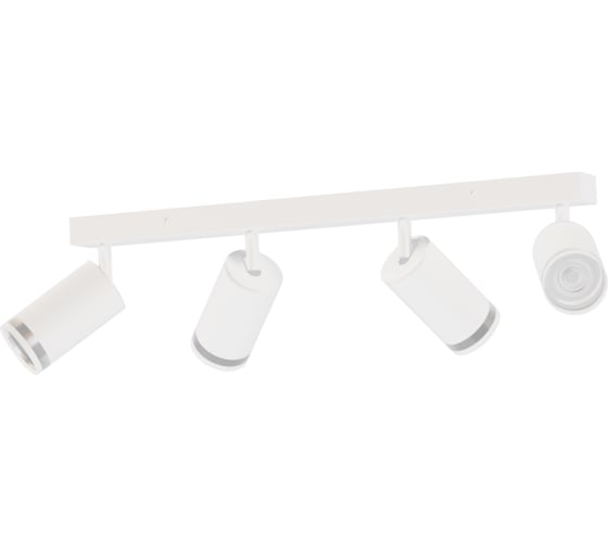 Изображение товара Светильник накладной поворотный truEnergy с матовыми кольцами под лампы 4xGU10 круг белый/металл 21375