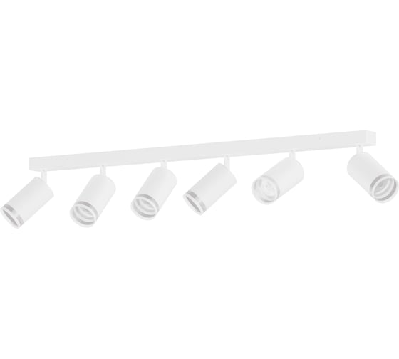 Изображение товара Светильник накладной поворотный truEnergy с матовыми кольцами под лампы 6xGU10 круг белый/металл 21379