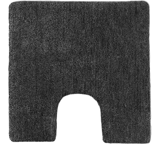 Изображение товара Коврик для ванной комнаты с вырезом микрофибра FORA SHINY 50х50 см, черный FOR-MCF-SHI50-50BK