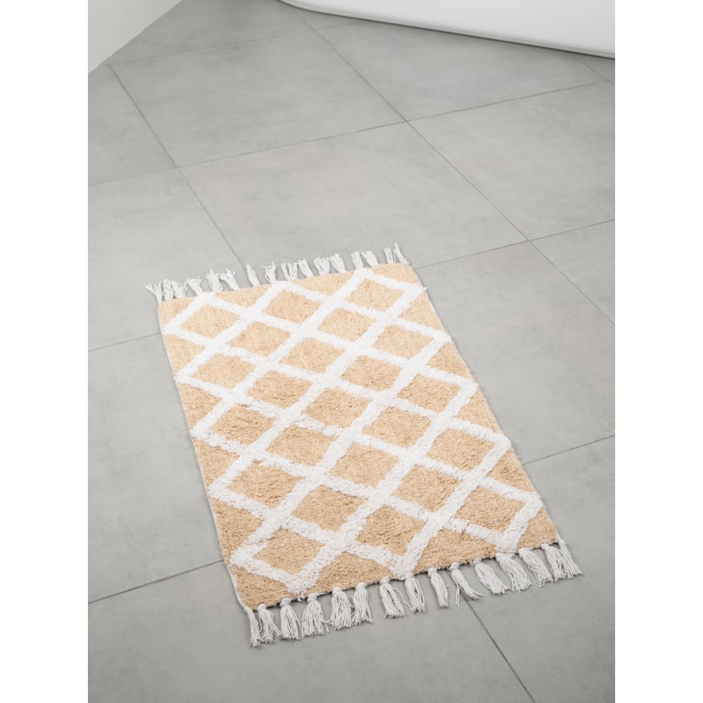 Изображение товара Коврик для ванной комнаты FORA URBAN OASIS хлопковый 50х80 см противоскользящий бежевый