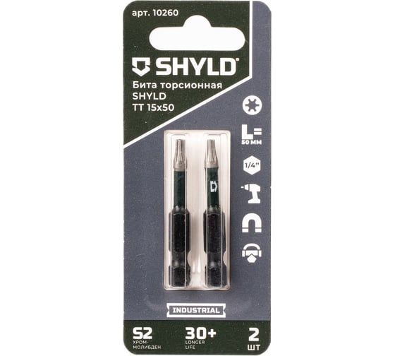 Изображение товара Торсионная бита SHYLD Torx Tamper 15x50 (2шт.) 6691366