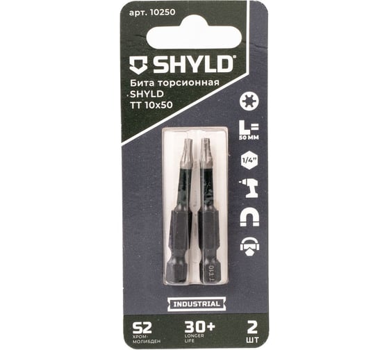 Изображение товара Торсионная бита SHYLD Torx Tamper 10x50 (2шт.) 6691380
