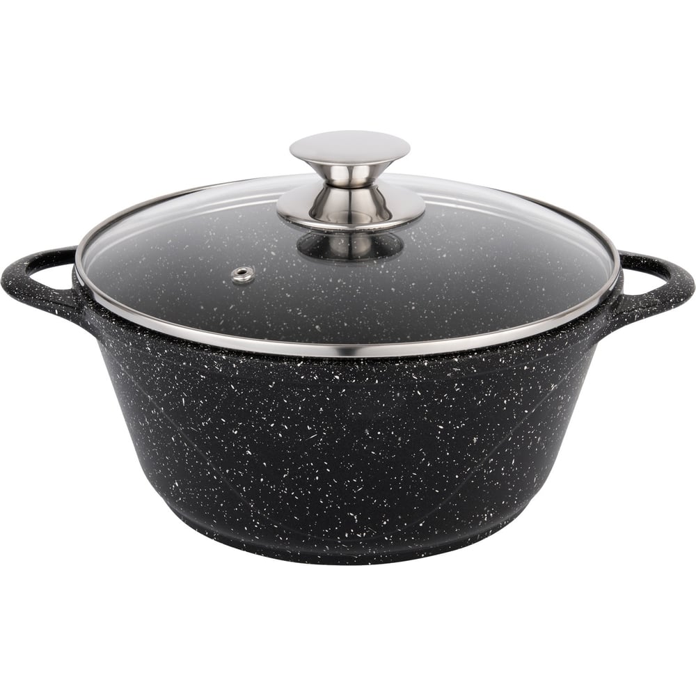 Изображение товара Кастрюля литая с антипригарным покрытием и стеклянной крышкой 3л Традиция