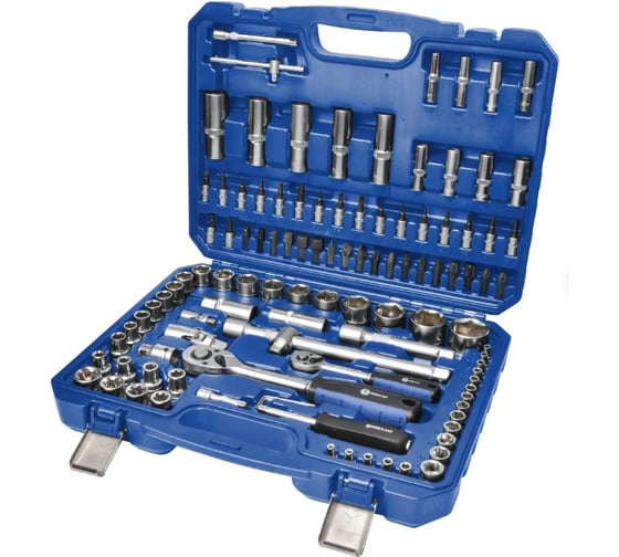 Изображение товара Универсальный набор инструмента КОБАЛЬТ 1/4 и 1/2, 108 предметов, кейс () 919-661