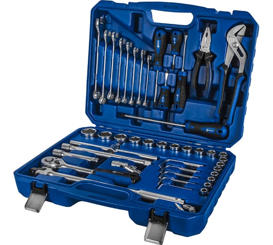 Изображение товара Универсальный набор инструмента КОБАЛЬТ 1/2, 44 предмета, кейс 919-586