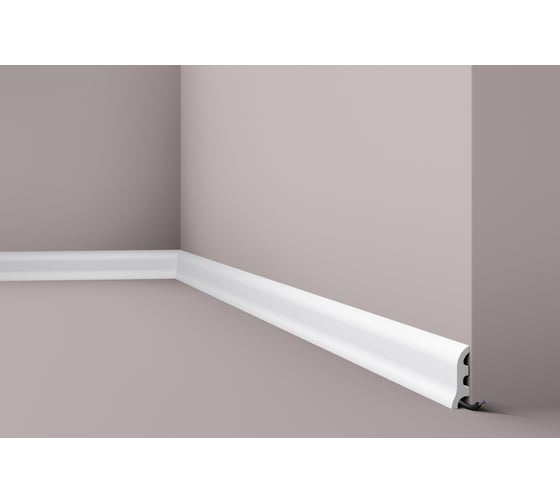 Изображение товара Плинтус напольный WALLSTYL (2000х55х17 мм; белый) NMC FL3