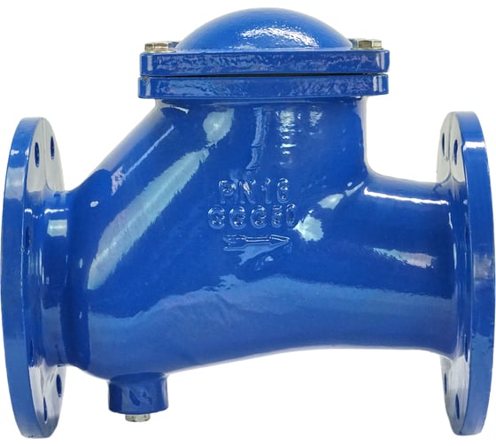 Изображение товара Клапан обратный шаровой DN.ru GGG50-GGG50-БНК-сп Ду200 Ру16 со сливной пробкой, чугунный D100-01582