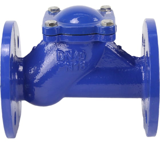 Изображение товара Клапан обратный шаровой DN.ru GGG50-GGG50-БНК-сп Ду40 Ру16 со сливной пробкой, чугунный D100-01575