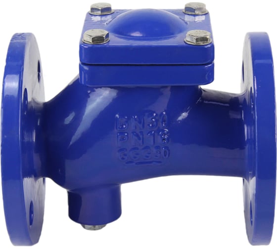 Изображение товара Клапан обратный шаровой DN.ru GGG50-GGG50-БНК-сп Ду50 Ру16 со сливной пробкой, чугунный D100-01576