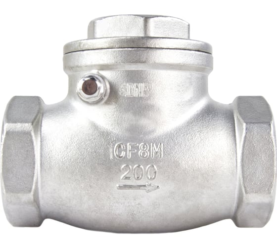 Изображение товара Клапан обратный SCV-316 3 1/2″ DN.ru Ду65 Ру16 муфтовый, поворотный, нержавеющая сталь D100-00499