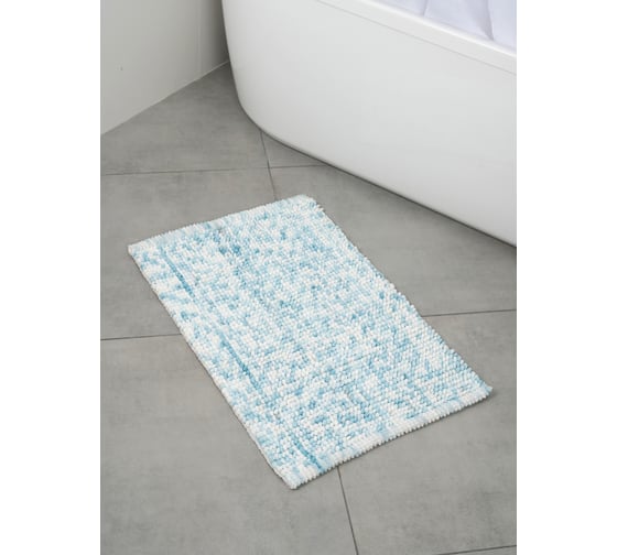 Изображение товара Коврик для ванной комнаты FORA хлопковый, голубой FOR-SC50-80BL