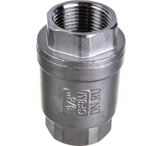 Изображение товара Клапан обратный LSCV 3/4″ Ду20 DN.ru Ру16 муфтовый, пружинный, нержавеющая сталь D100-00488