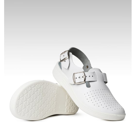 Изображение товара Туфли Almi Женя типо сабо, 2 ремешка, белый 43 размер 4640060139768