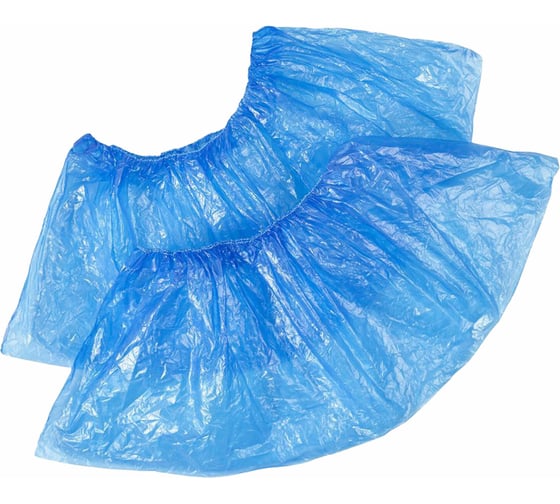 Изображение товара Бахилы двойные ОФИСМАГ Комплект 800 штук (400 пар) Особо Прочные евроблок, 40х14 см, 52 мкм, 6 г, Elegreen 631232