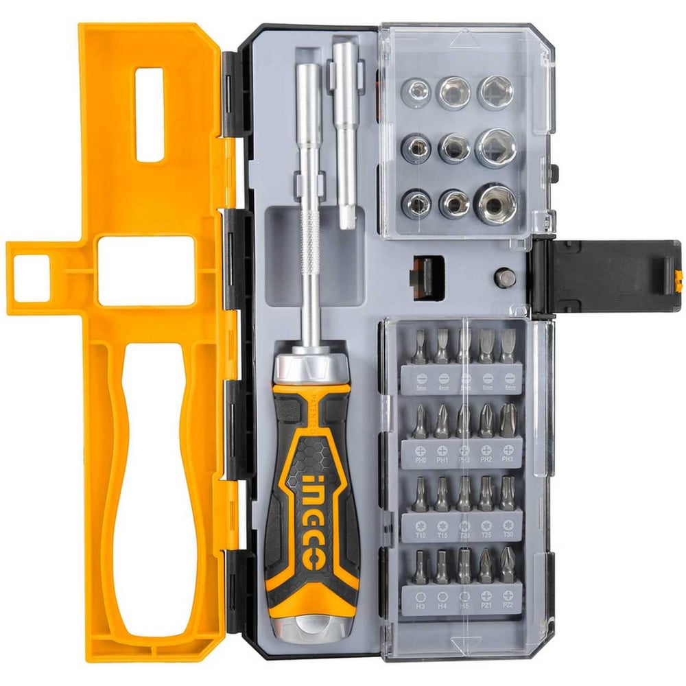 Изображение товара Набор отверток с Т-образной ручкой из 31 шт. INGCO SUPER HKSDB0318