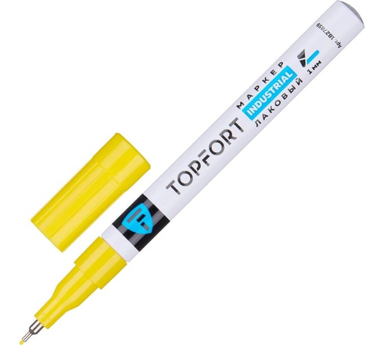 Изображение товара Маркер лаковый TOPFORT Industrial 1 мм, желтый 1827859