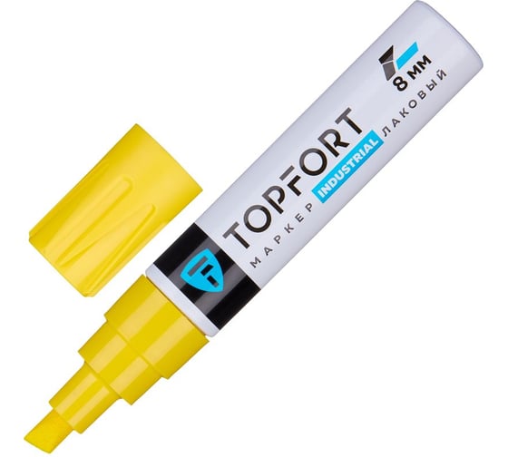 Изображение товара Маркер лаковый TOPFORT Industrial 8 мм, желтый 1827883