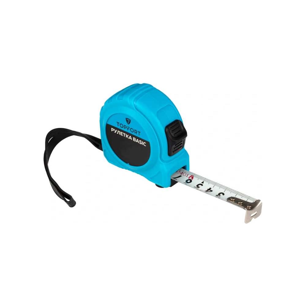 Изображение товара Рулетка TOPFORT BASIC 8мх25мм пластиковый корпус автостоп 462 рублей