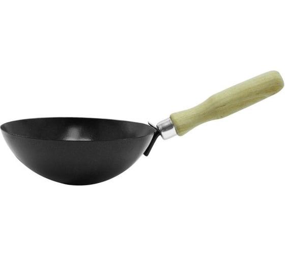 Изображение товара Ковш строительный Политех 160 мм, круглое дно, деревянная ручка 1075160