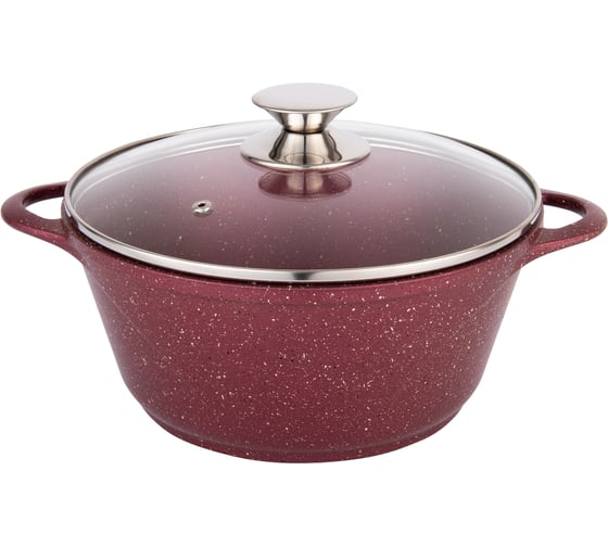 Изображение товара Кастрюля Традиция готовить с любовью антипригарное покрытие, литая, 3,0 л, стеклянная крышка, Рубин ТР5233И