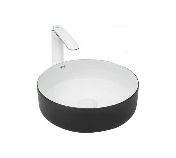 Изображение товара Накладная раковина WeltWasser WW ELBACH черная белая, 355х355х120 M3134 BW 10000004522