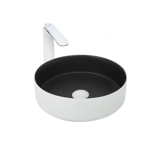 Изображение товара Накладная раковина WeltWasser WW ELBACH белая черная, 355х355х120 M3134 WB 10000004523