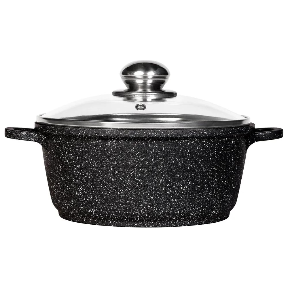 Изображение товара Кастрюля Традиция 3,3л литая с антипригарным покрытием и стеклянной крышкой