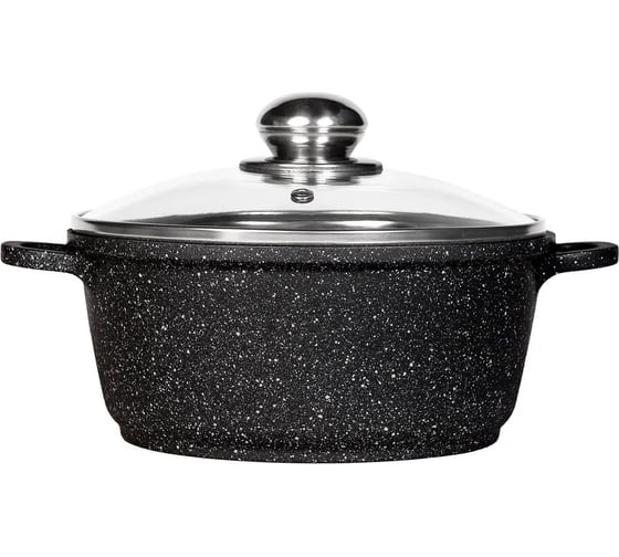 Изображение товара Кастрюля Традиция готовить с любовью антипригарное покрытие, литая, 3,3 л, стеклянная крышка, Оптима ТО5233