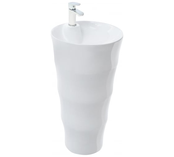 Изображение товара Напольная раковина WeltWasser WW SALZBACH белая глянец, 420х420х830 007S GL-WT 10000005493