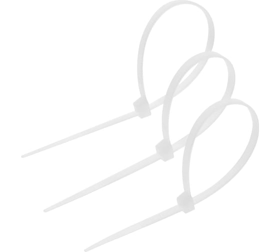 Изображение товара Стяжка нейлоновая (хомут нейлон) REDMARK 200x2,5мм, белая 100 шт. RM470003