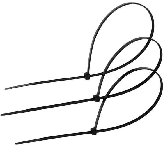 Изображение товара Стяжка нейлоновая (хомут нейлон) REDMARK 250x4,8мм, черная 100 шт. RM471018