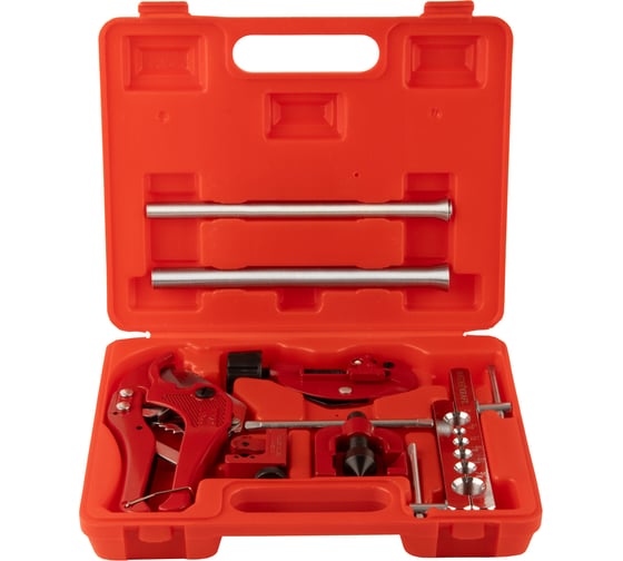 Изображение товара Набор для развальцовки, завальцовки и гибки труб кондиционера 9 предметов WIEDERKRAFT WDK-214328