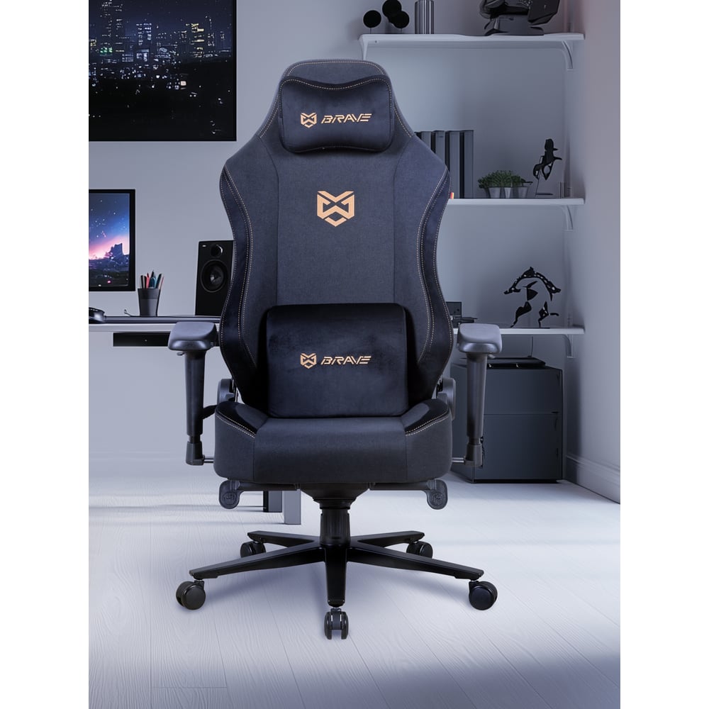 Изображение товара Компьютерное кресло KSG BRAVE AF-3 Hawk Black с регулировками и поясничным упором