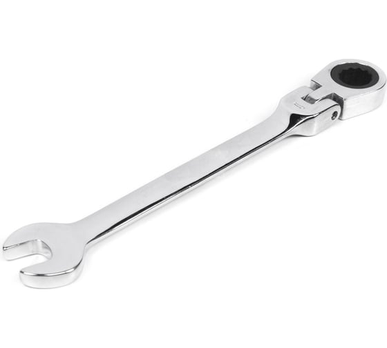 Изображение товара Комбинированный ключ HORTZ трещоточный шарнирный 17х17 хромированный HOR 118747