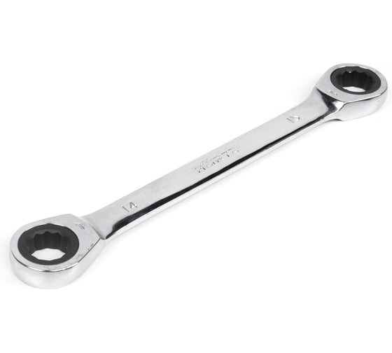 Изображение товара Накидной двусторонний ключ HORTZ 14х15 трещ. хромированный HOR 118853