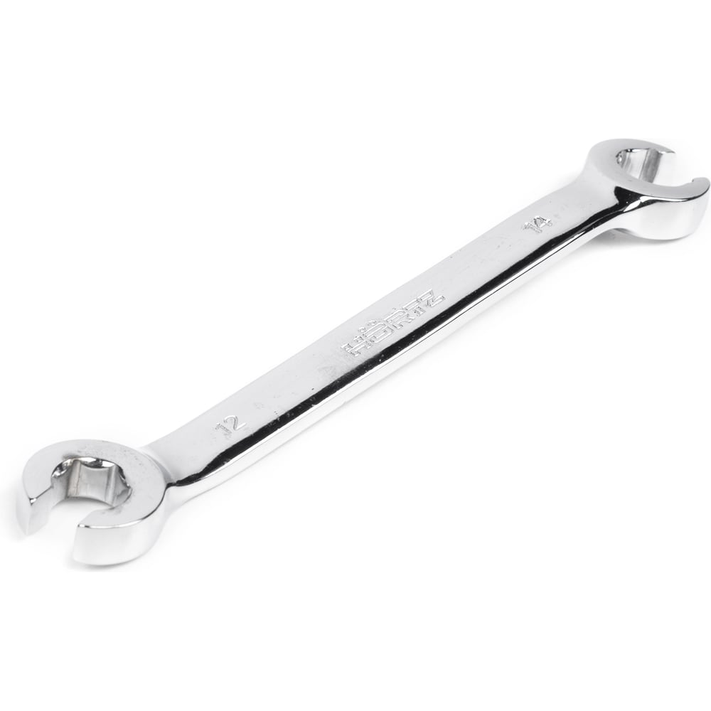 Изображение товара Накидной разрезной двусторонний ключ HORTZ 12х14 хромированный HOR 119690