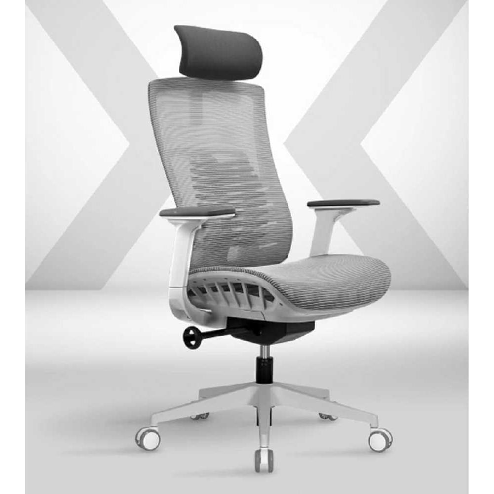 Изображение товара Офисное кресло KSG SPARX FT-1 Raze Plus White Grey с регулируемыми подлокотниками