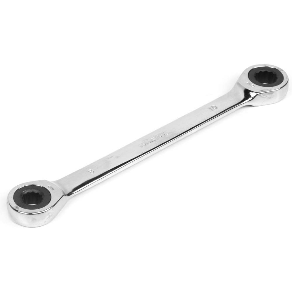 Изображение товара Накидной двусторонний ключ HORTZ 8х10 трещ. хромированный HOR 118850