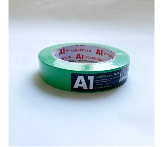 Изображение товара Гидрофобная малярная лента A1 GREEN LINE tape 24 мм x 40м 100GT-2440