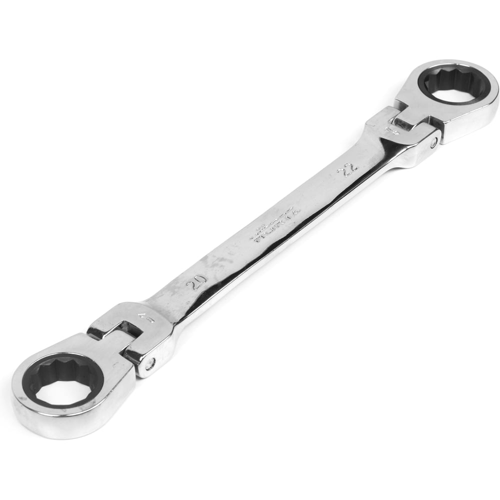 Изображение товара Накидной двусторонний ключ HORTZ 20х22 хромированный сталь