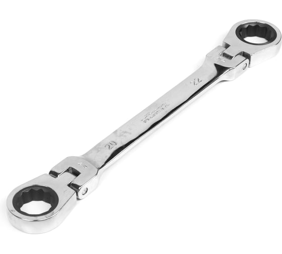 Изображение товара Накидной двусторонний ключ HORTZ 20х22 трещ/шарн. хромированный HOR 118764