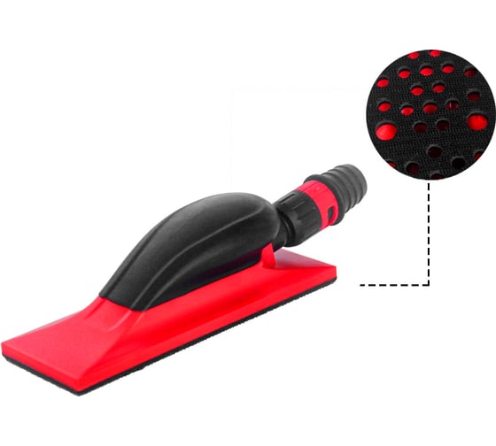 Изображение товара Ручной шлифовальный блок ZIPLAB средний с пылеотв.11отв, 70x200мм, крепление липучка 51920