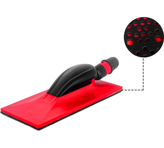 Изображение товара Ручной шлифовальный блок ZIPLAB широкий с пылеотв.36отв., 115x230 мм, крепление липучка 51910