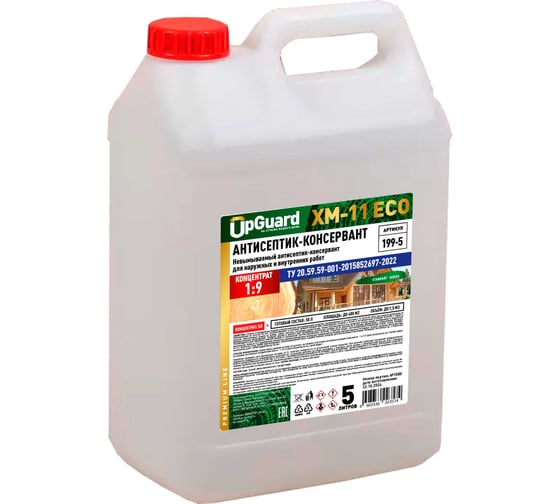 Изображение товара Невымываемый антисептик UPGUARD ХМ-11 ECO, 5л, концентрат 1:9 199-5