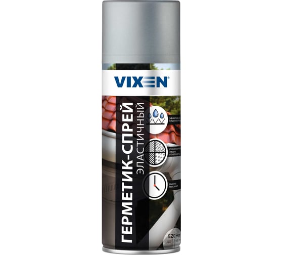 Изображение товара Герметик-спрей Vixen эластичный, серый, аэрозоль 520 мл VX90202