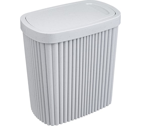 Изображение товара Контейнер для мусора Econova VELVET 5,9Л 225х140Х253ММ (Светло-серый флэк) 435204338