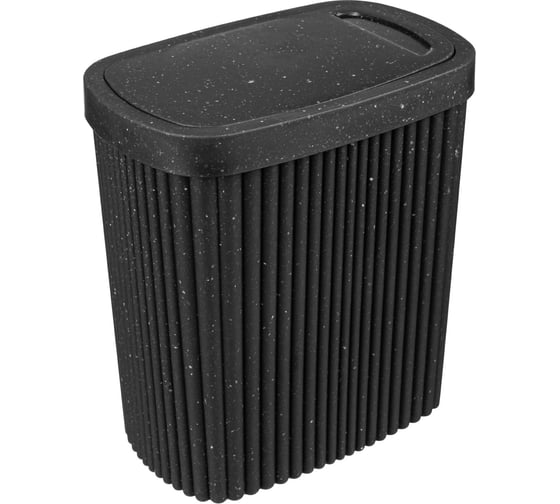 Изображение товара Контейнер для мусора Econova VELVET 5,9Л 225х140Х253ММ (Черный гранит) 435204350