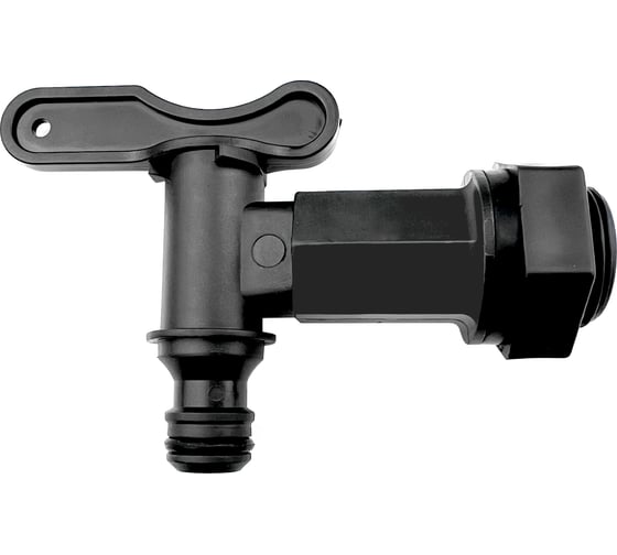 Изображение товара Кран для бочки Профитт НР 3/4 выход под быстросъём, черный 0340395-RCS