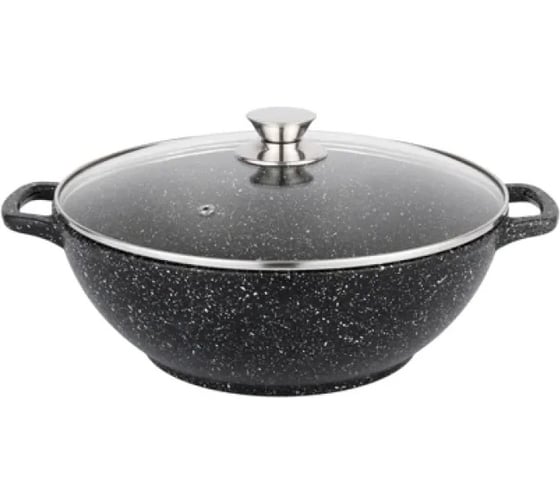 Изображение товара Казан Традиция готовить с любовью Гранит плюс алюминий литой, 28 см, 4,0 л стеклянная крышка ТГП0283И